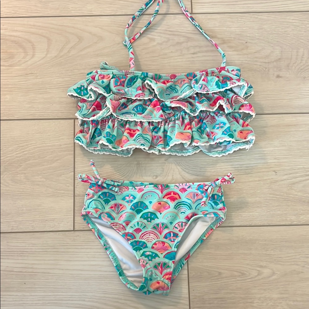Sweet Honey Colorful Ruffled Bikini Set